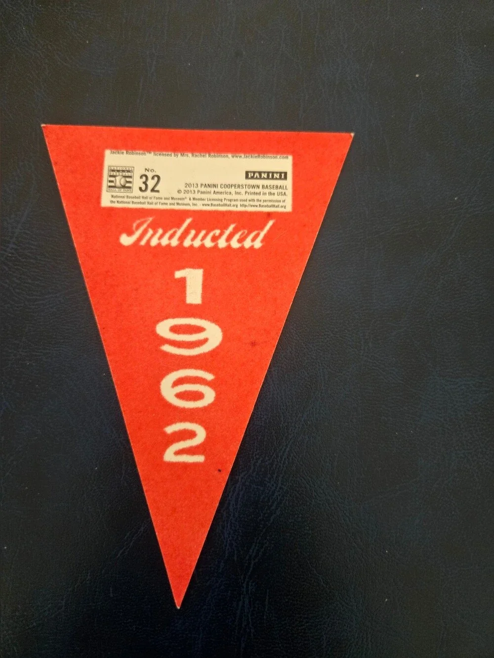 2013 Panini Coopertown Hof Jackie Robinson Induction Pennant - Picture 2 of 2